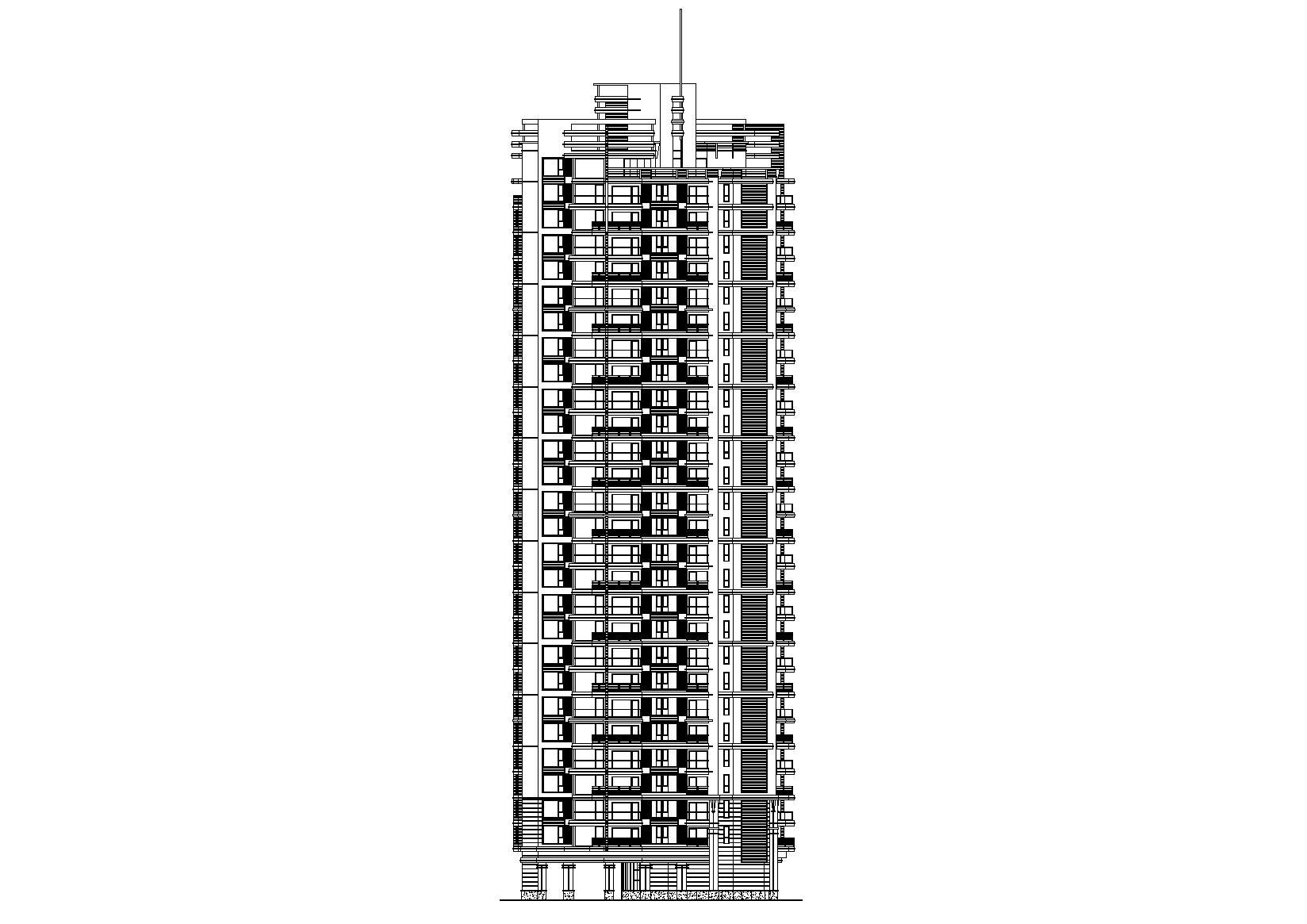 [广东]海滨底商高层复式住宅楼建筑施工图