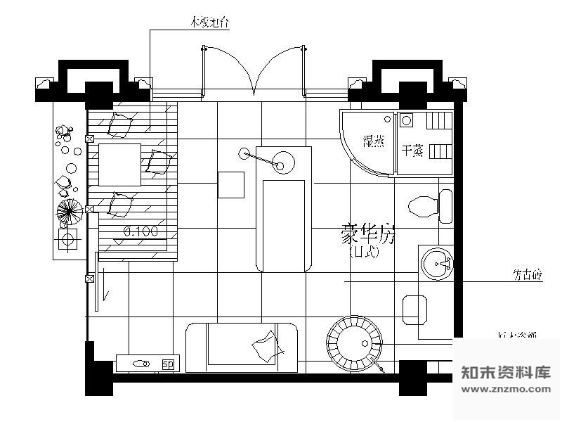 图块/节点SPA空间豪华房平面图日式