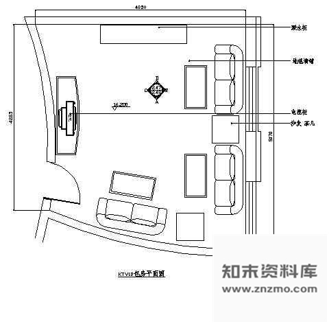 图块/节点KTV包房平面图1