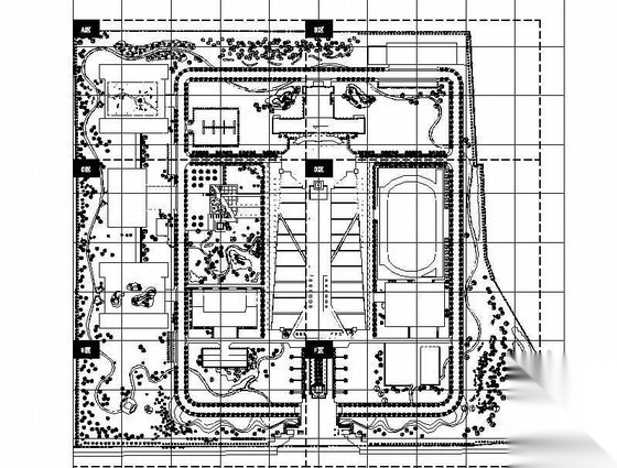 某校区景观设计全套施工图