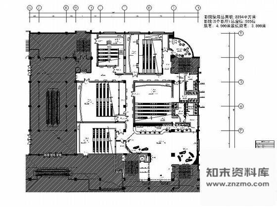 施工图佛山某金逸国际电影院室内全套装修图含效果