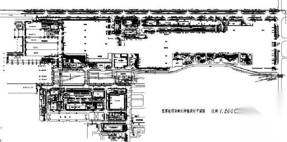 某大型工厂绿化种植设计平面图 工业园区景观