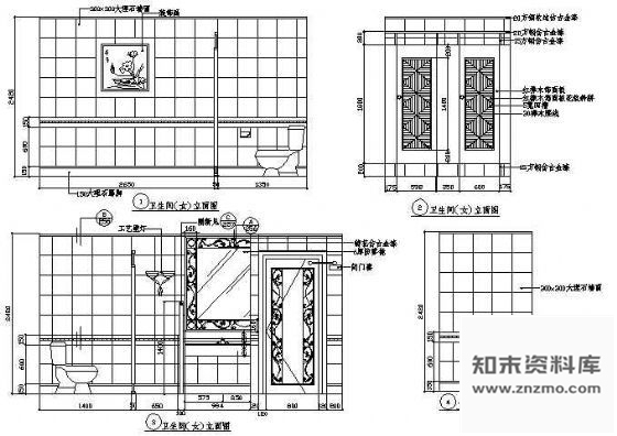 图块/节点女卫生间立面图