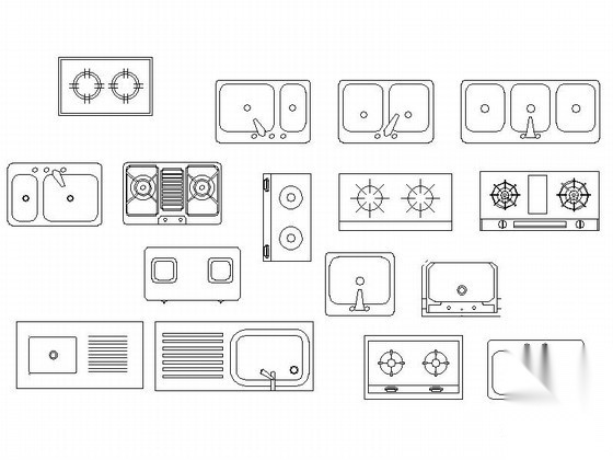 厨房用品 cad图块