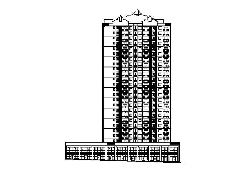 [重庆]高层石漆外墙塔式住宅楼建筑施工图