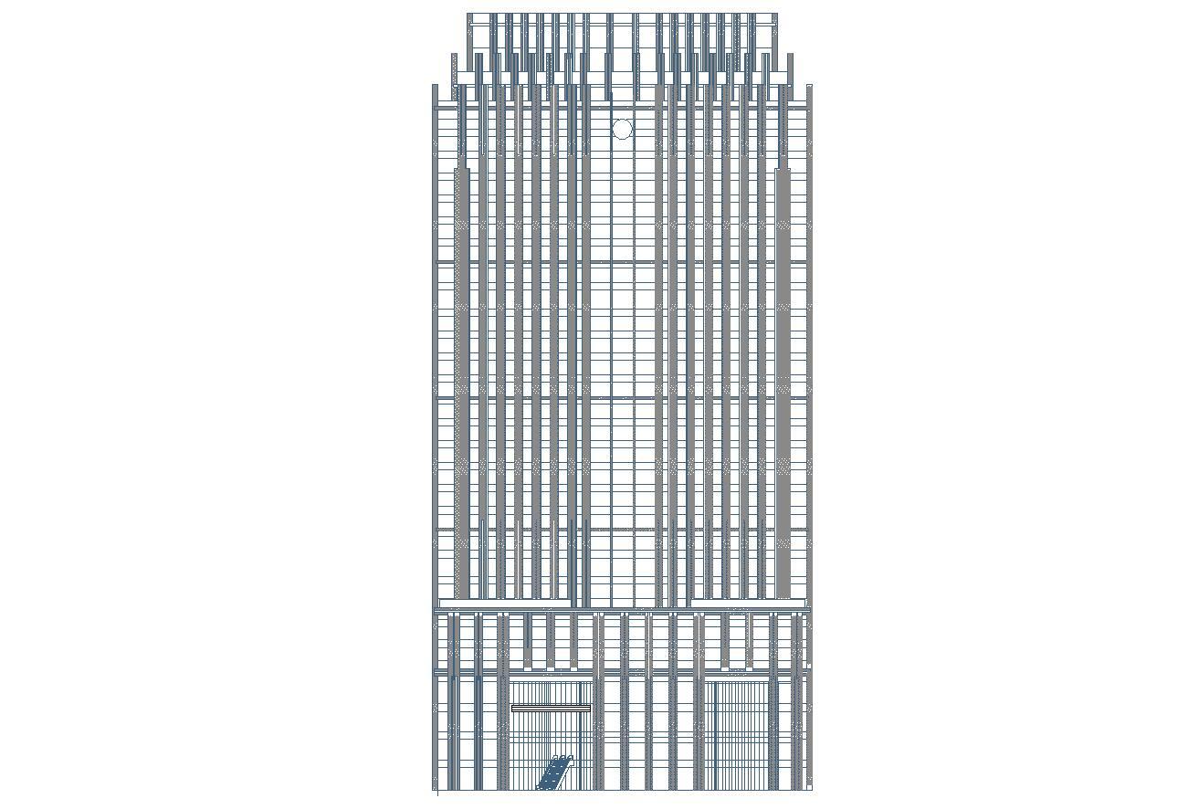 [陕西]西安竹园企业总部大楼建筑施工图设计（CAD）