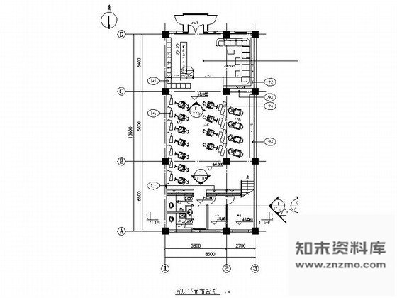 施工图秦皇岛某时尚美发店装修图