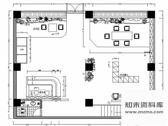 施工图某品牌中式茶室室内装修图