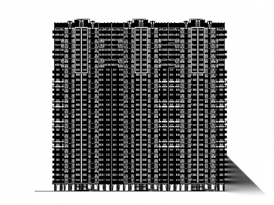 [武汉]某上城1号楼三十二层塔式住宅楼建筑施工图（一梯...