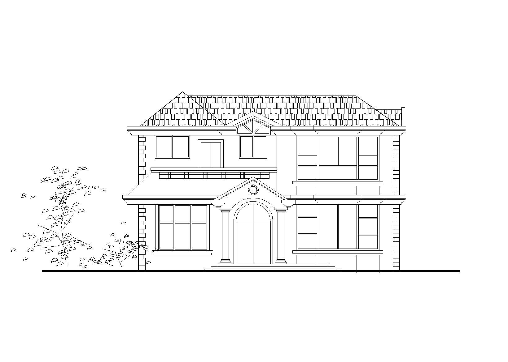 两层独栋别墅建筑施工图（CAD）