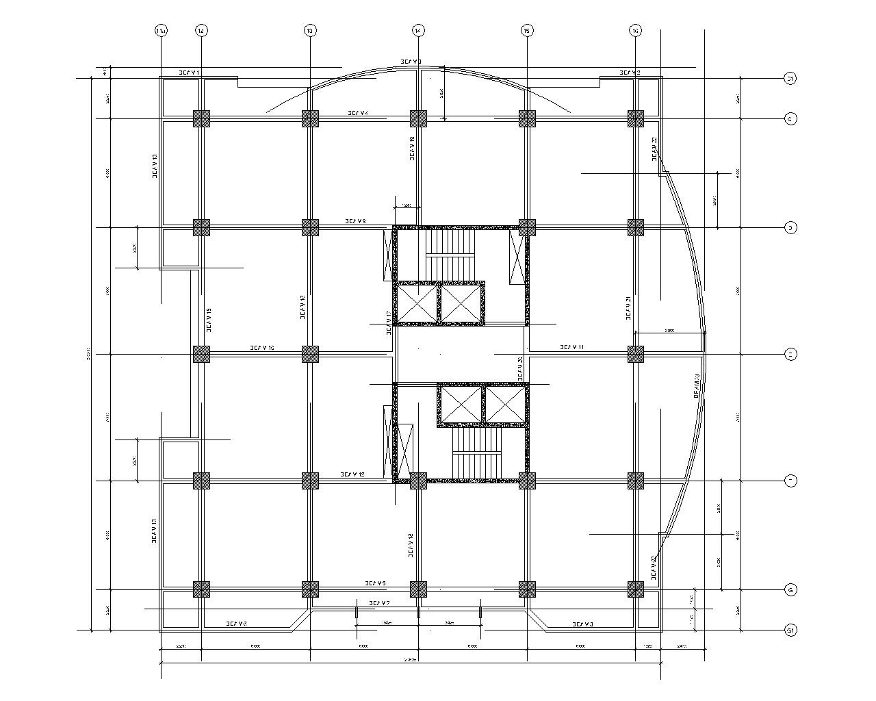 高层办公楼结构 施工图