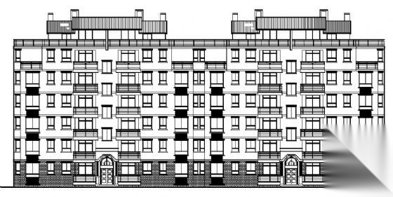 某六层异形柱住宅楼建筑施工图