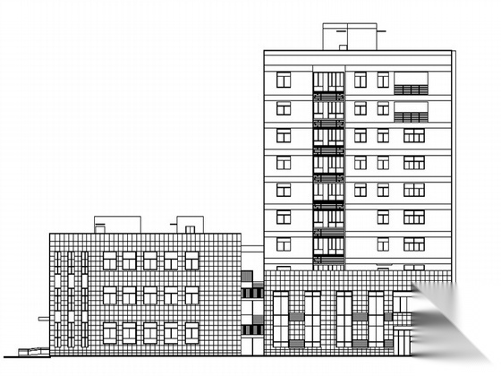 [绣山]某街道社区十层服务中心、菜市场建筑施工套图（满...