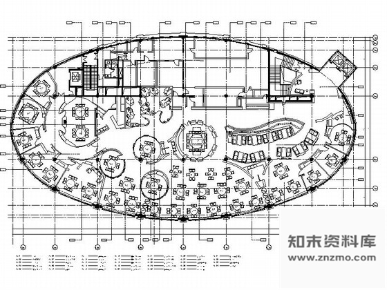 施工图上海现代时尚现代风格餐厅室内装修施工图含效果