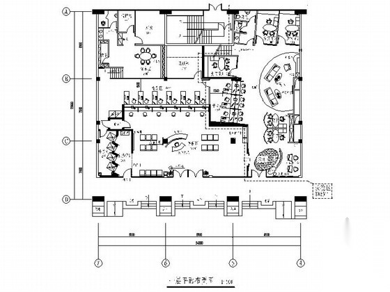 [北京]现代国际化综合金融服务机构支行精装修施工图