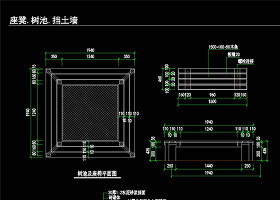 树池CAD景观图纸 景观小品