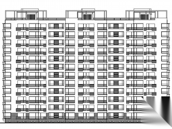 某十二层小高层住宅楼建筑方案图