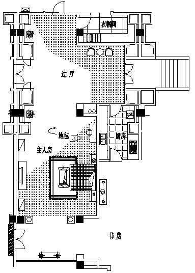 某酒店总统套房装修图 客房