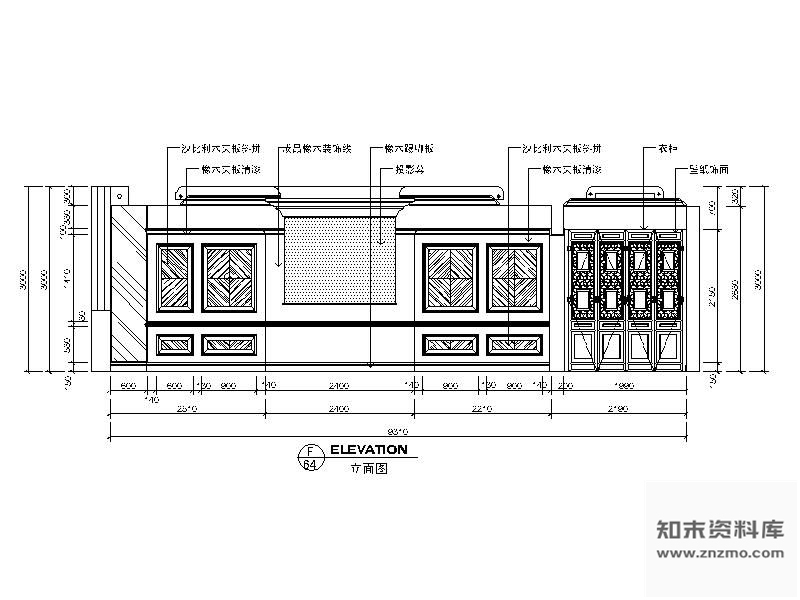 图块/节点欧式大厅立面图