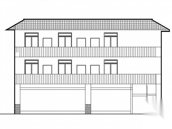 [西昌]某林业局三层宿舍楼建筑扩初图