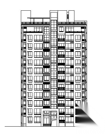 杭州清水湾某住宅10号楼建筑方案图