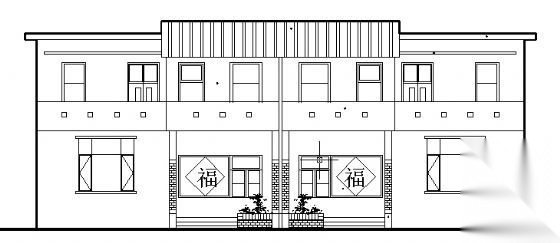 [山西]某二层新农村住宅建筑方案图 自建房