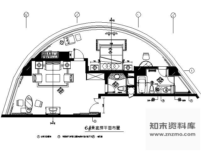 施工图海口五星酒店园景套房施工图