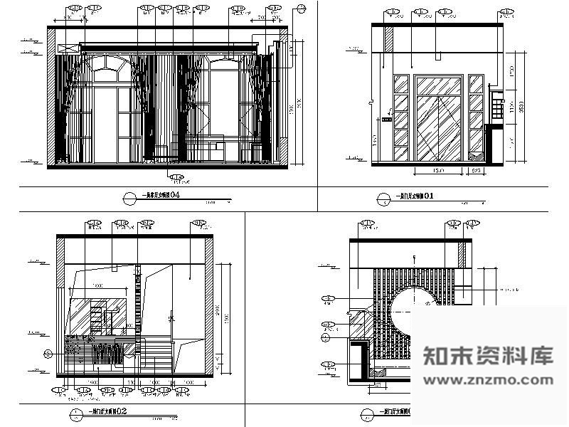 图块/节点经典门厅立面图 通用节点