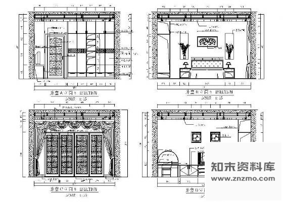 图块/节点卧室立面设计图