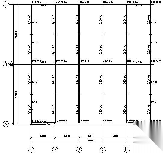 32米跨度门式钢架厂房结构施工图(含方案图)