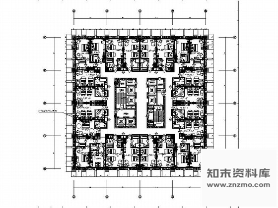 施工图江苏连锁五星大饭店客房室内装修CAD施工图含效果