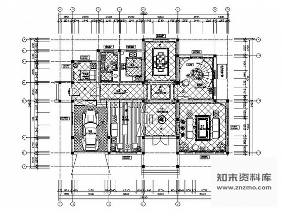 施工图合肥简欧温馨4居室2层中型别墅室内设计施工图