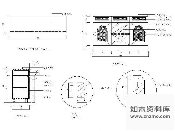 图块/节点包房用备餐柜详图 柜类