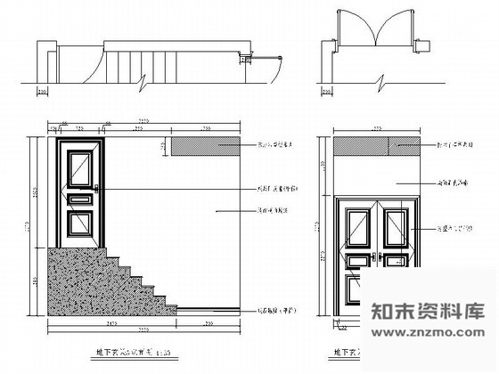 图块/节点北京某奢华别墅玄关立面图