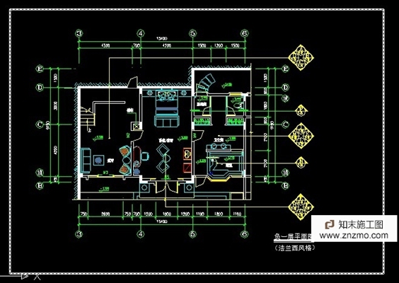 一套别墅装修图（法兰西）