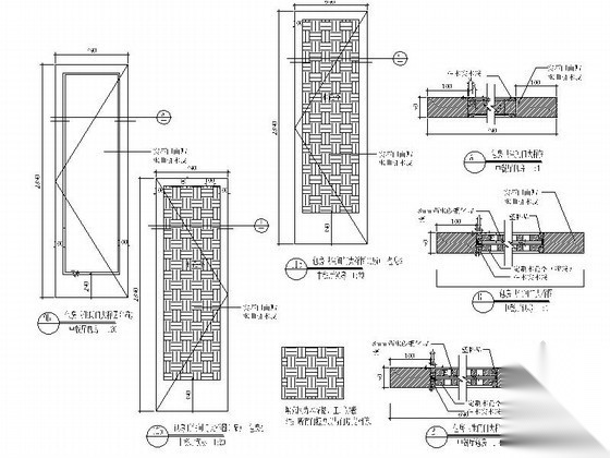中式花格装饰门 详图 通用节点