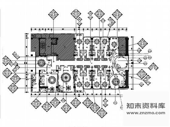 施工图上海新中式优雅复古餐厅室内施工图含效果图