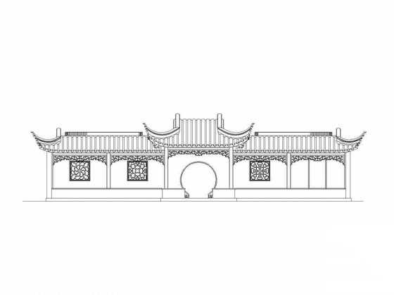 [木结构仿古建筑]五间廊建筑施工图