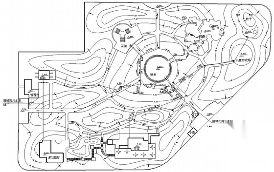 某公园排水设计图纸 园林景观给排水