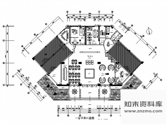 施工图福建高档国际商品房售楼处装修施工图含效果