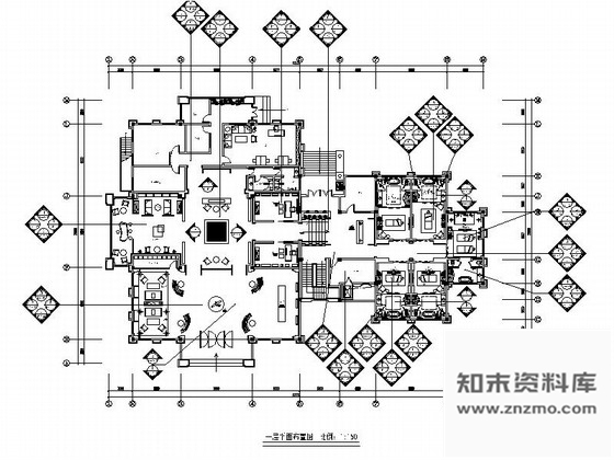 施工图重庆经典新中式男子水疗养生SPA会所装修施工图含效果及全套方案