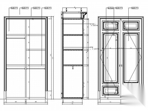 实木衣柜门 大样图 通用节点