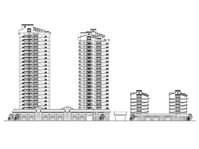 某花园住宅区规划及建筑施工图（含效果图）