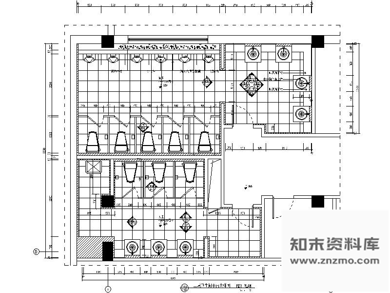 施工图某国际酒店公共卫生间装修图