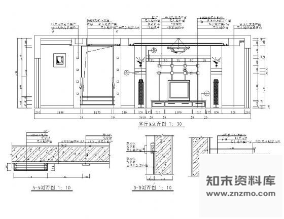 图块/节点客厅电视墙详图