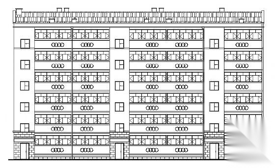 花园小区某六层住宅楼建筑方案图