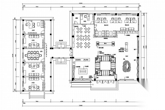 [南京]自然风景区典雅中式游客服务中心装修施工图（含效...