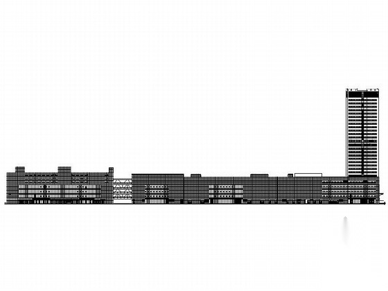 [山东]高层框架核心筒结构连廊式商业综合楼建筑施工图