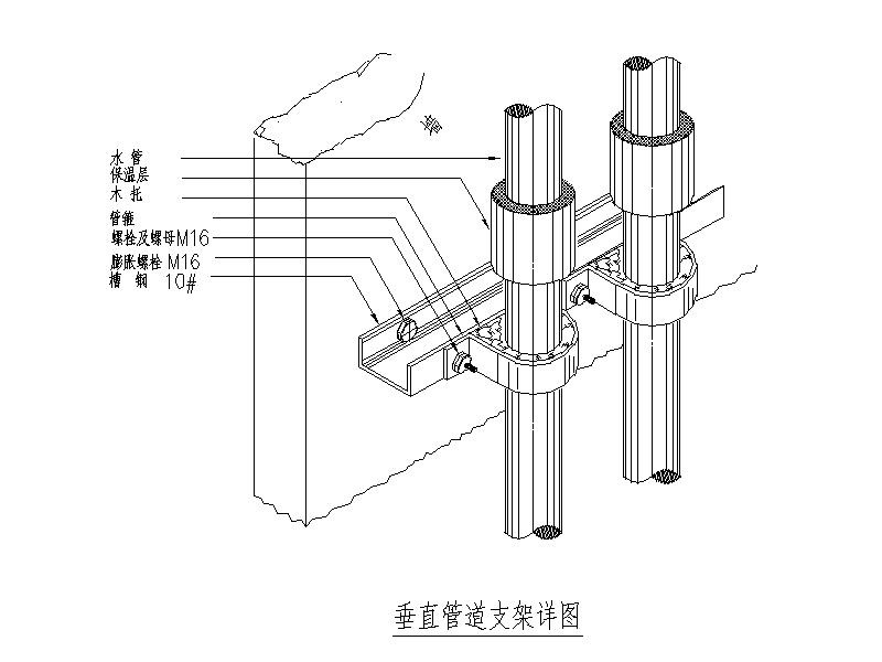 空调水管支吊架大样图