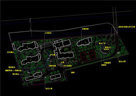 老人公寓CAD景观图纸 医院疗养景观